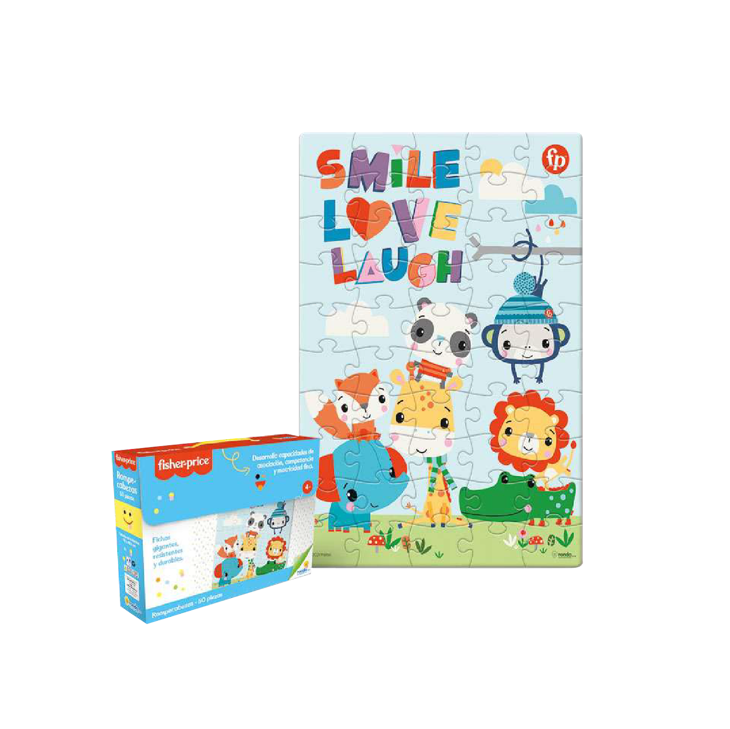 Rompecabezas 50pzs. FISHER PRICE, SMILE - LOVE - LAUGH
