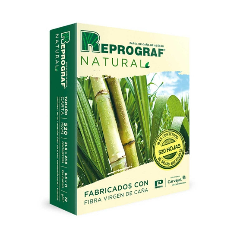 Resma de Papel ecológico natural 72 grs. tamaño carta Reprograf