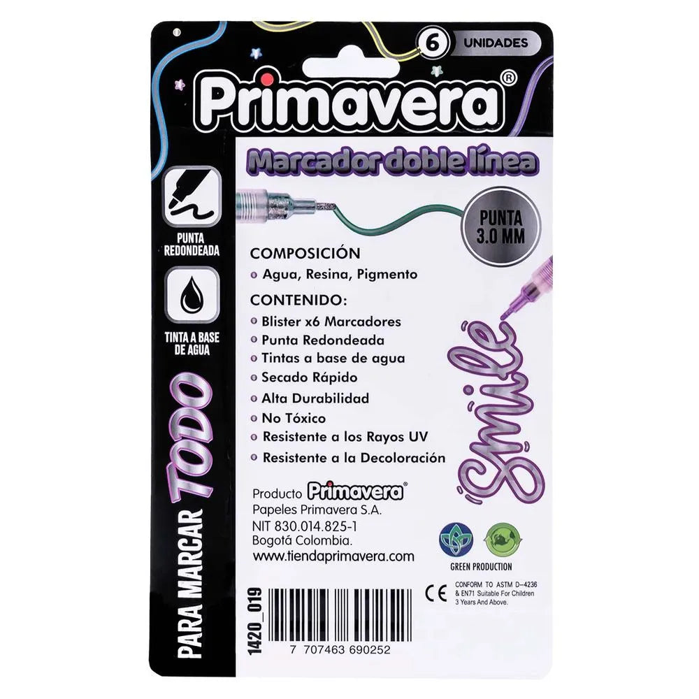 Marcadores Doble Linea - Primavera