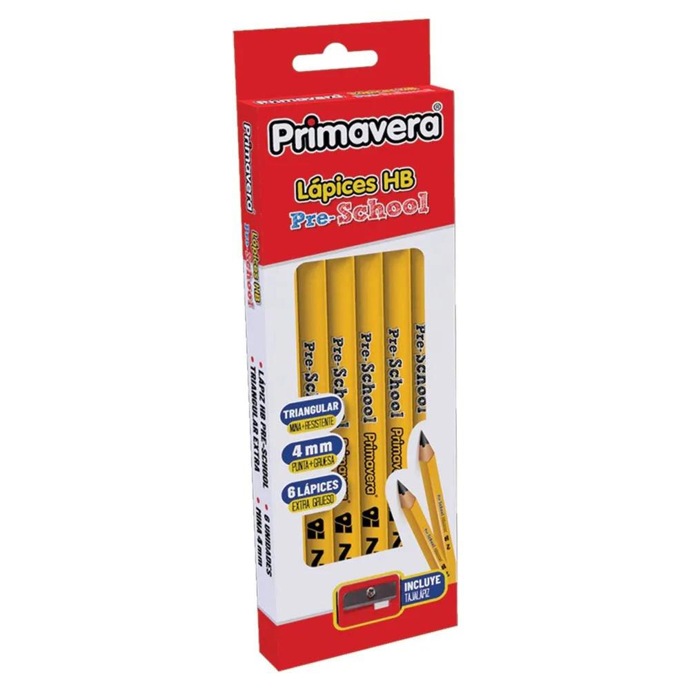 Caja Lápices HB JUMBO x 6 - Primavera