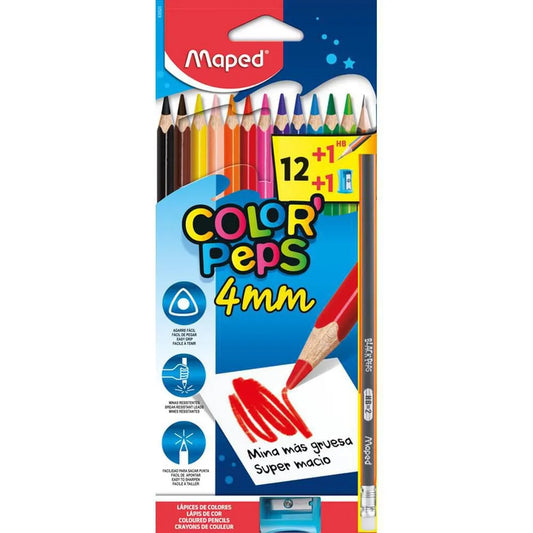Colores ColorPeps x 12 + Lapiz & Sacapuntas - MAPED