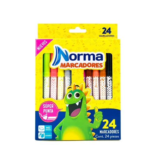 Marcadores Norma Superpunta x 24