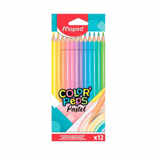 Colores ColorPeps, Pastel x 12 - MAPED
