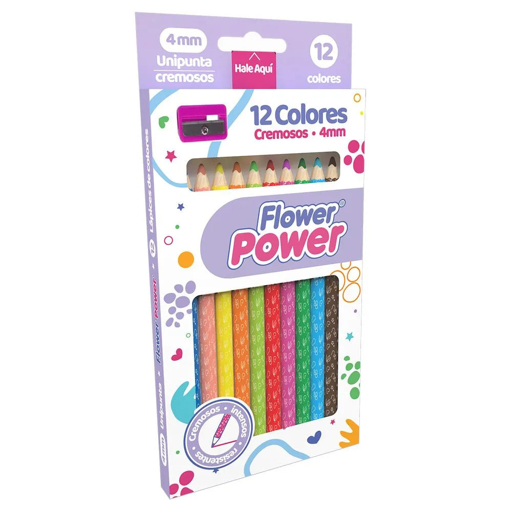 Colores Flower Power Pastel x12 - Primavera