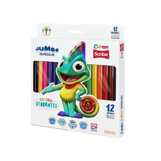 Colores Scribe JUMBO x 12 Unidades