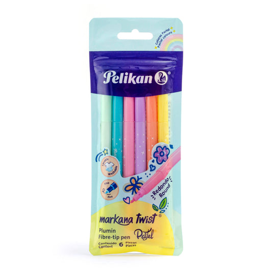 Marcadores Markana Twist Pastel x6  - Pelikan
