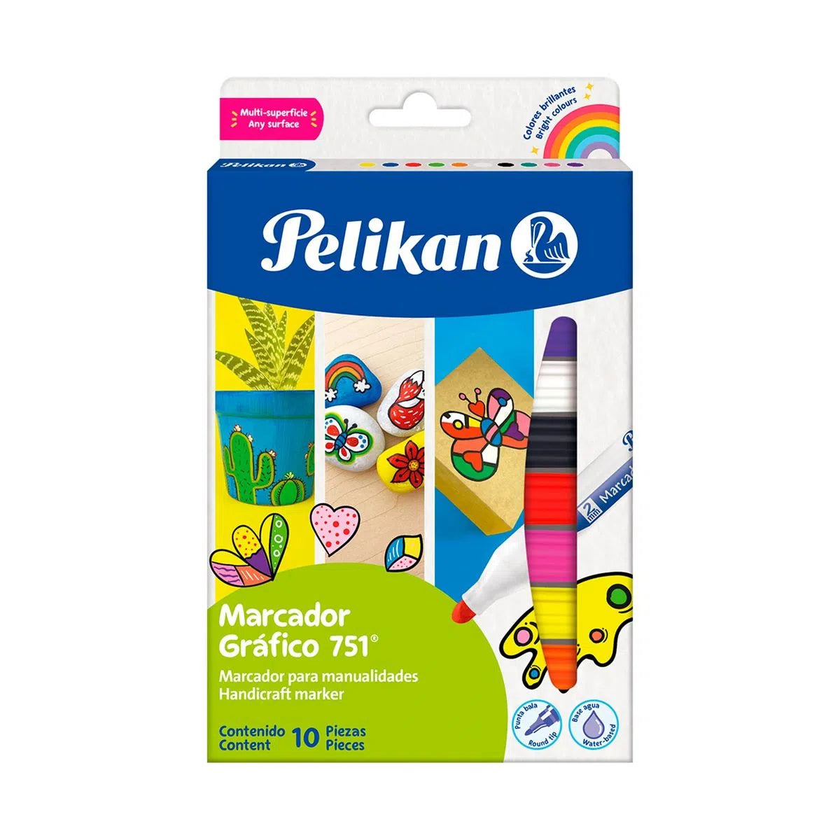 Marcador Gráfico 751 para Manualidades x 10 - Pelikan