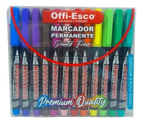 Marcadores Offi-Esco Punta fina x 8