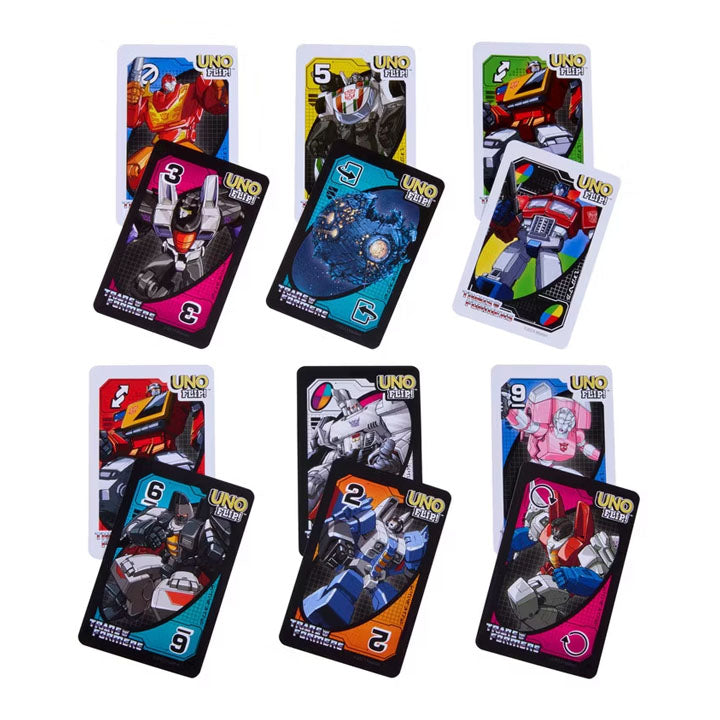UNO FLIP, Edición Transformers - Mattel