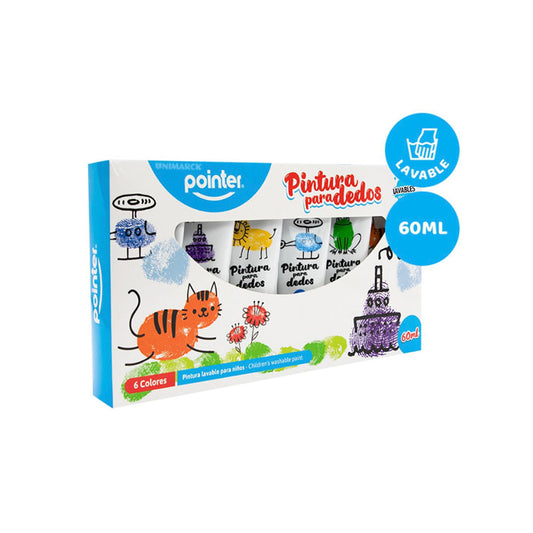 Set Pintura para dedos - 6 Colores - Pointer