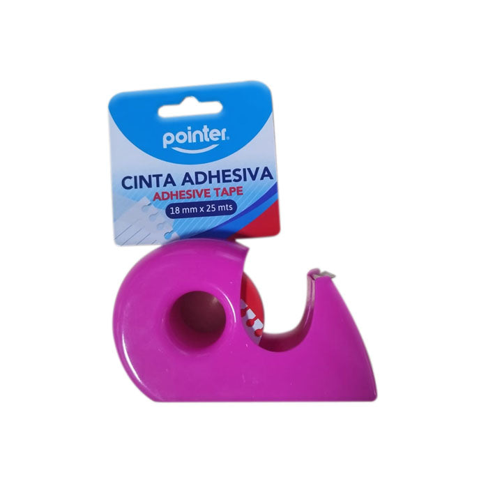 Cinta Adhesiva 18mm x 25mts + Dispensador - Pointer