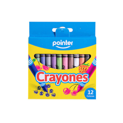 Set 12 Crayones, delgados - Pointer