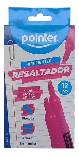 Resaltador delgado Rosa Intenso - Pointer