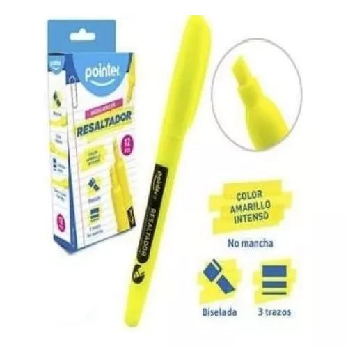 Resaltador delgado Amarillo Intenso - Pointer