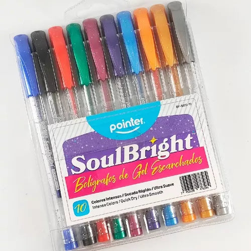 Set Bolígrafos de Gel escarchados x 10 - Pointer