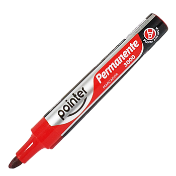 Marcador Permanente Rojo - Pointer 3000