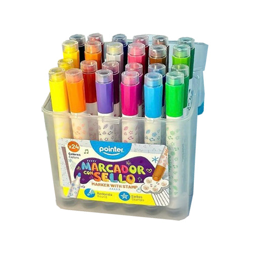 Marcadores con Sellos x 24 - Pointer