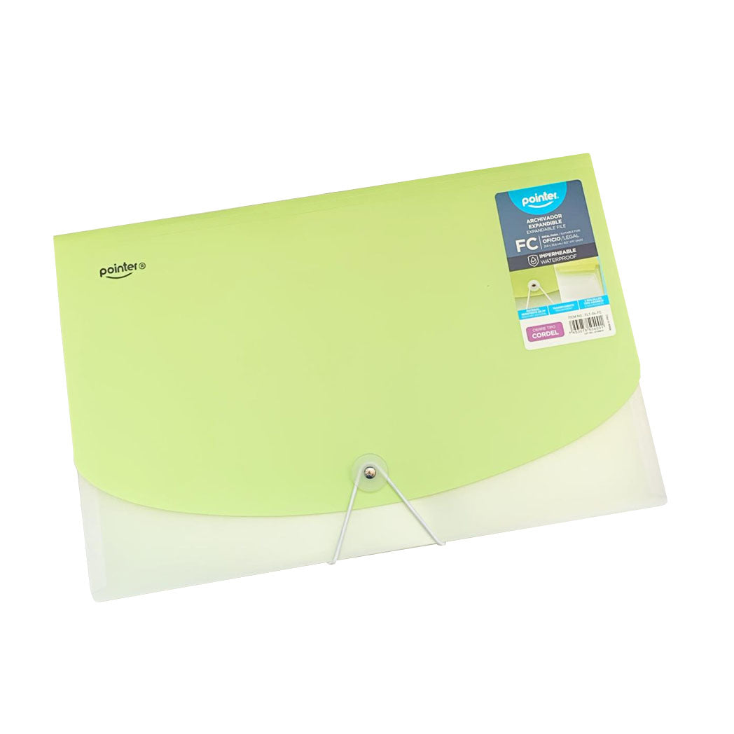 Carpeta con Bolsillos plásticos - Cierre Cordel - Pointer