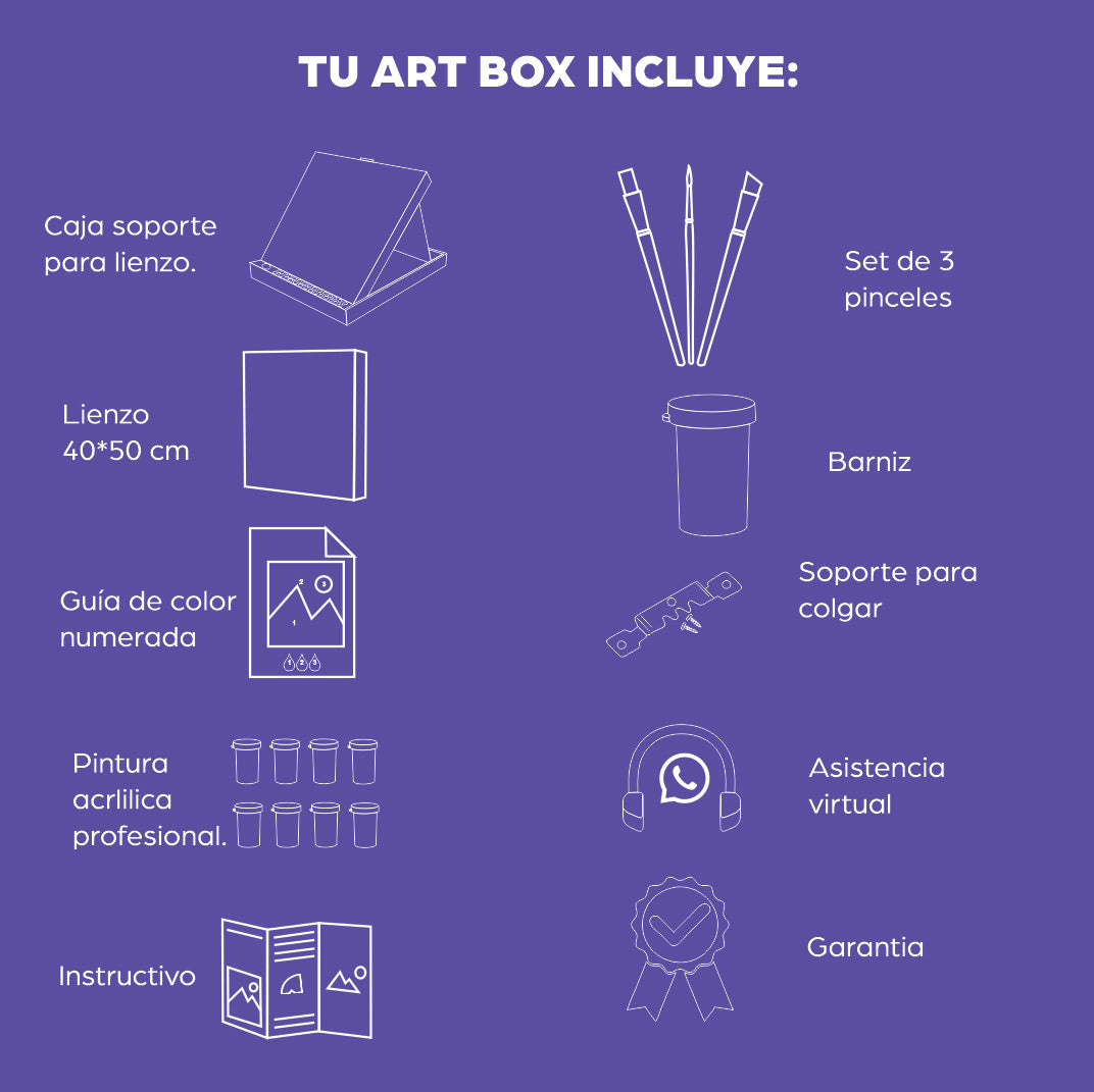 ART-BOX / Noche Estrellada -Kit de pintura por números 40x50cm