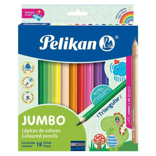 Colores triangulares JUMBO x12 - Pelikan