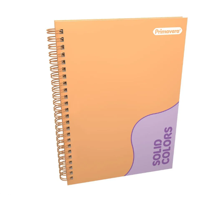 Cuaderno Solid Color Grande, Primavera - 80 Hojas Cuadriculado