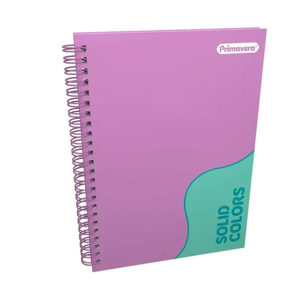 Cuaderno Solid Color Grande, Primavera - 80 Hojas Rayado