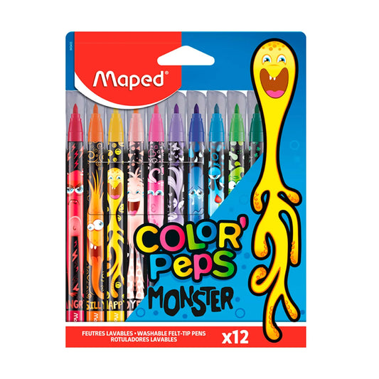 Marcadores ColorPeps, Monster - MAPED x 12