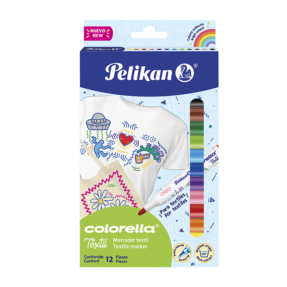 Marcadores Textil Colorella x 12 - Pelikan