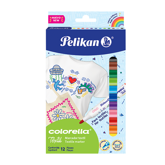 Marcadores Textil Colorella x 12 - Pelikan