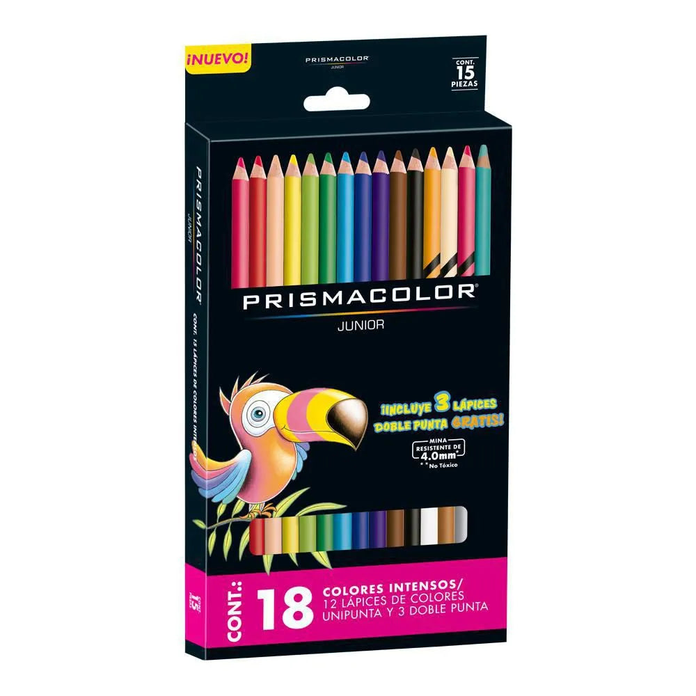 Colores Prismacolor JUNIOR - 15 Unidades, 18 Colores (3 doblepunta)