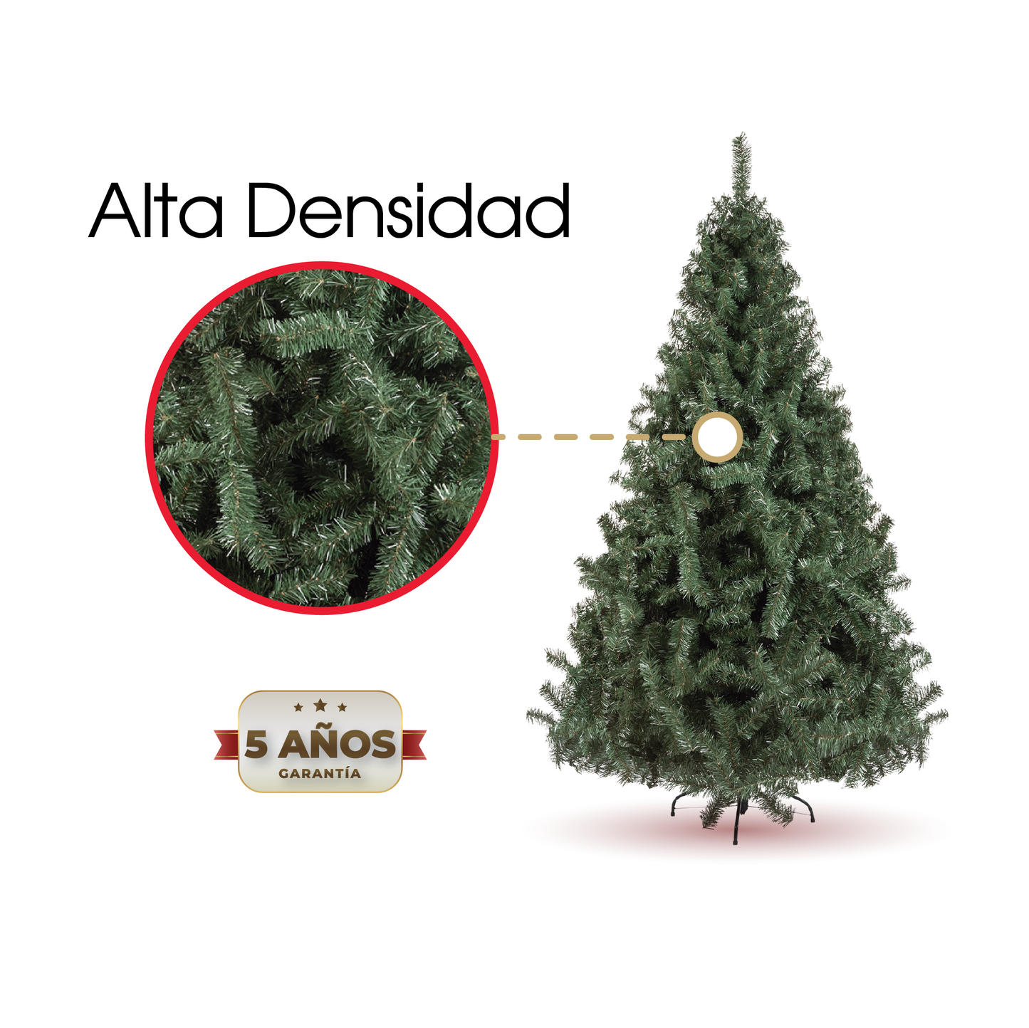 Árbol de Navidad, Hamburgo 2.60mts - Base Metal