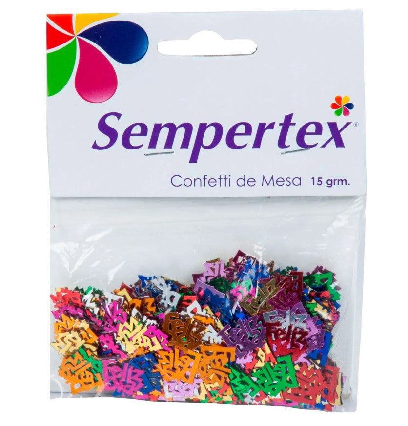 confetti metalizado feliz día Sempertex