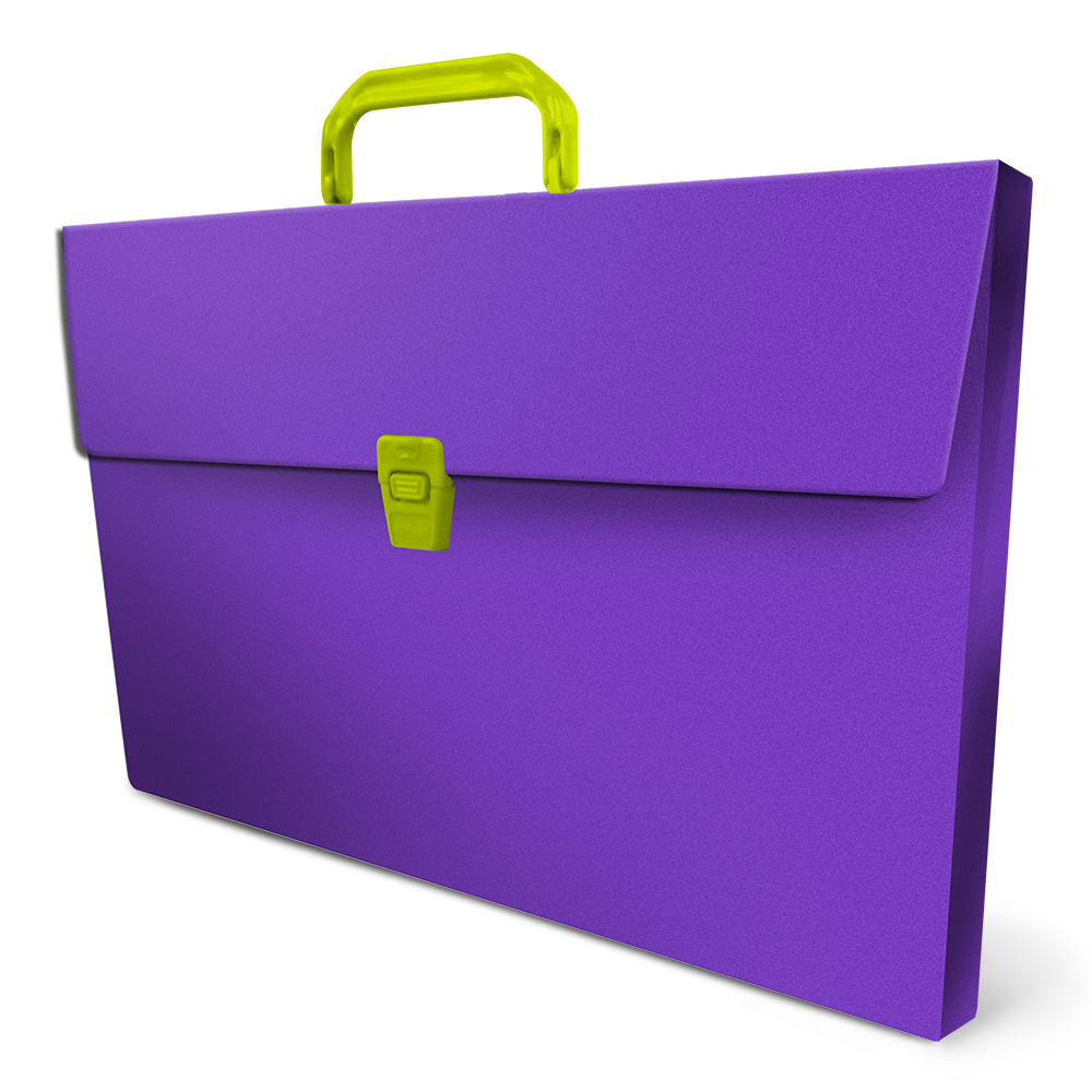 Maletín porta carpetas candy plástico violeta Keepermate