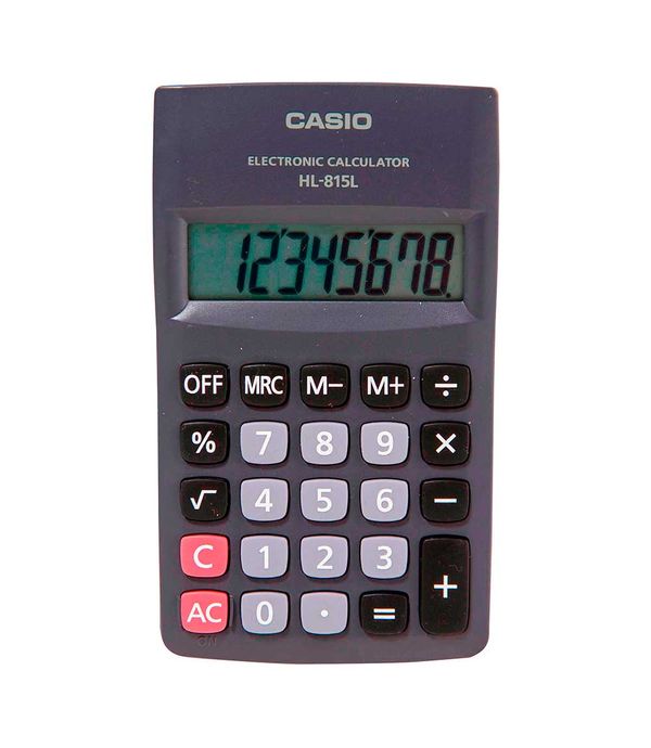 Calculadora 8 dígitos ref. hl-815l/bk negra Casio