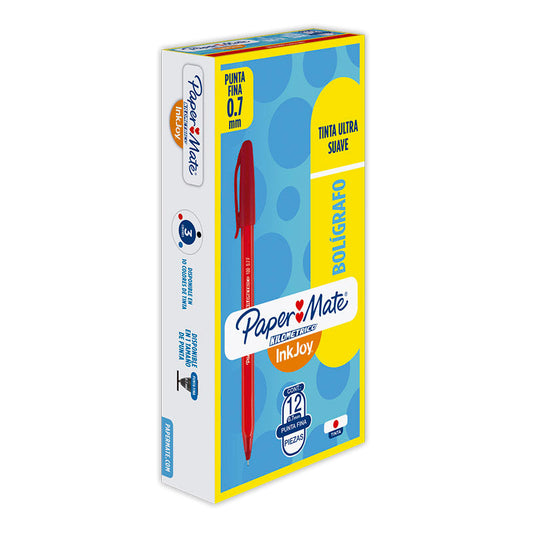 Bolígrafo inkjoy 100 0.7 cristal rojo Kilométrico