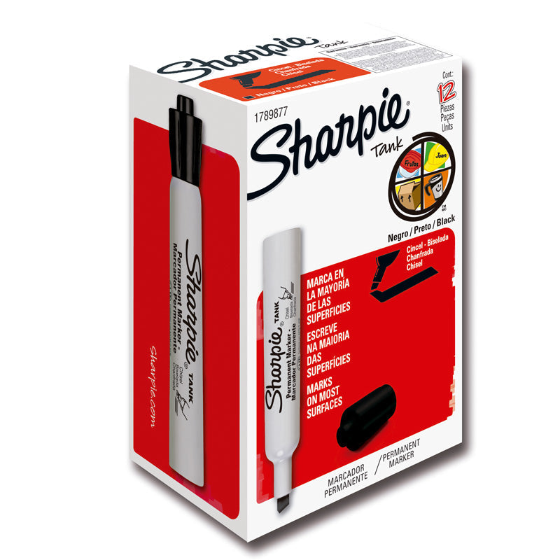 Marcador grueso permanente tank negro Sharpie