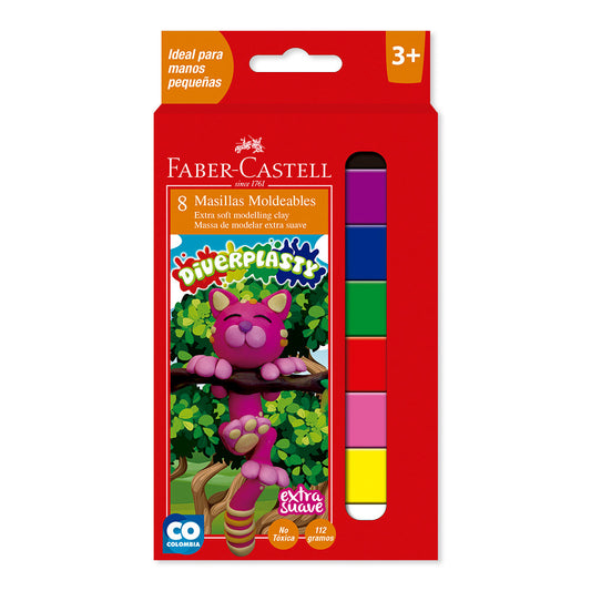 masilla moldeable diverplasty x8 Faber-Castell