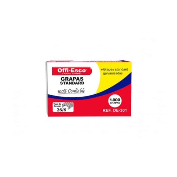Grapas standard galvanizadas ref. oe-301 Offi-esco