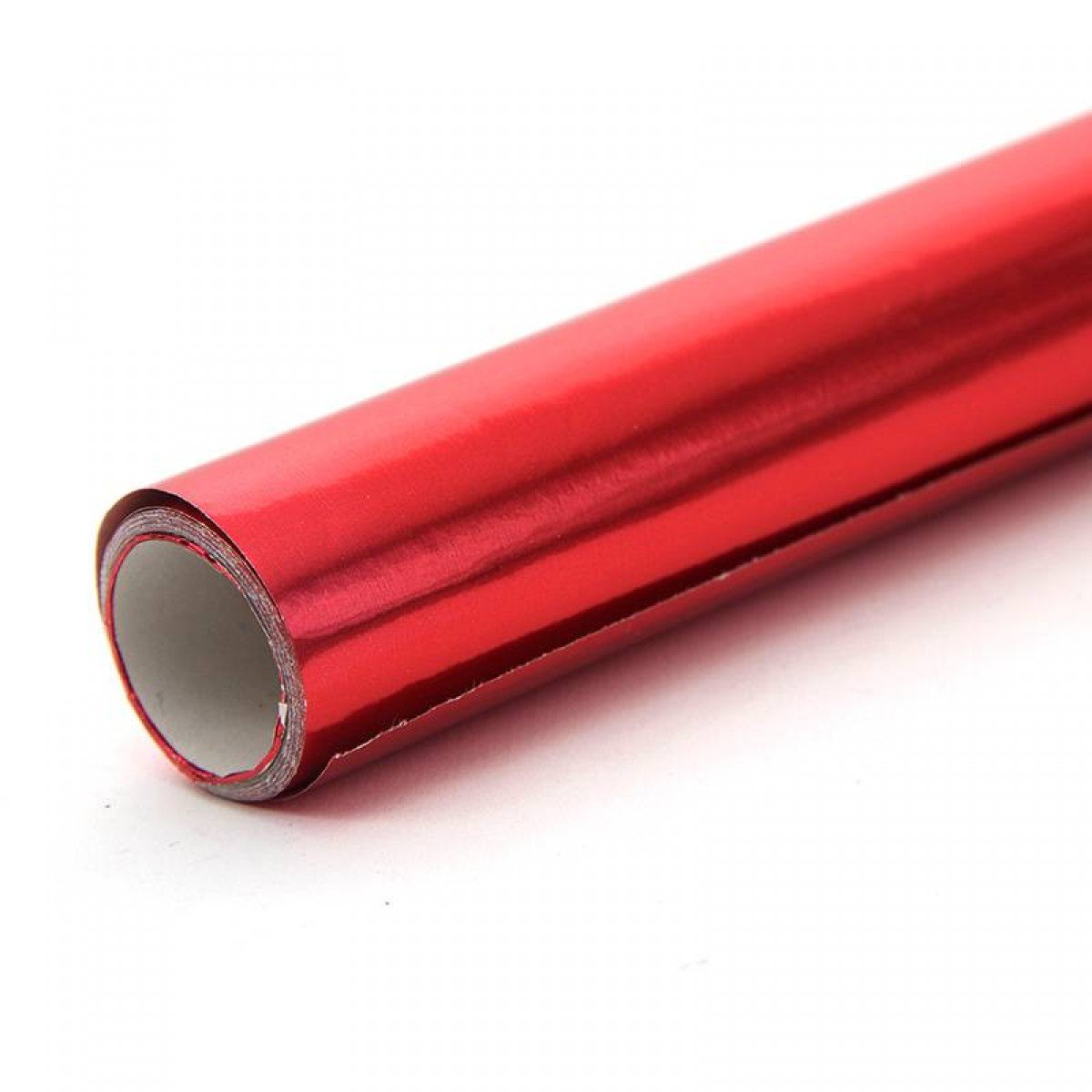 Papel metalizado por metro color rojo