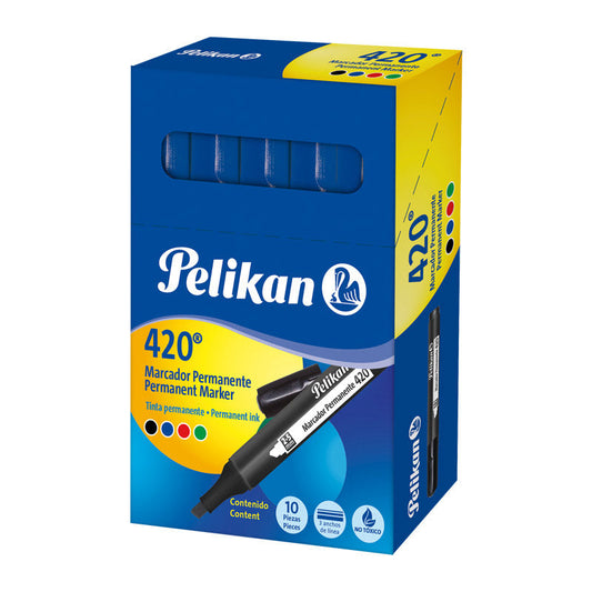 Marcador grueso permanente 420 azul Pelikan