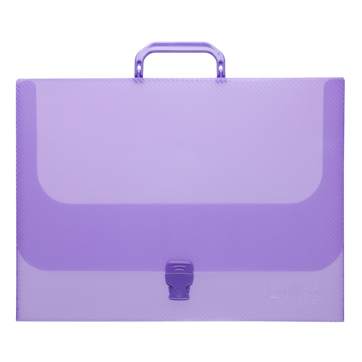 Maletín porta carpetas plástico lila Keepermate