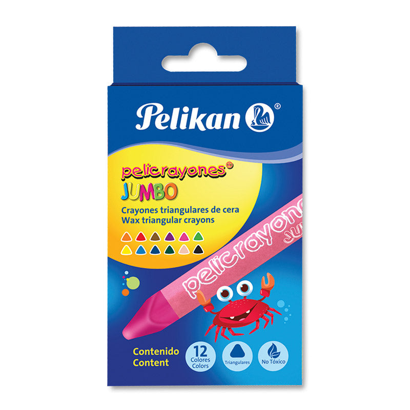 creyón jumbo triangulares x12 Pelikan