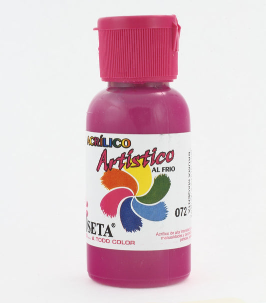 Pintura acrílica artística magenta 60c Roseta