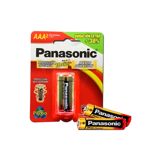 Batería alkalina aaa x2 Panasonic