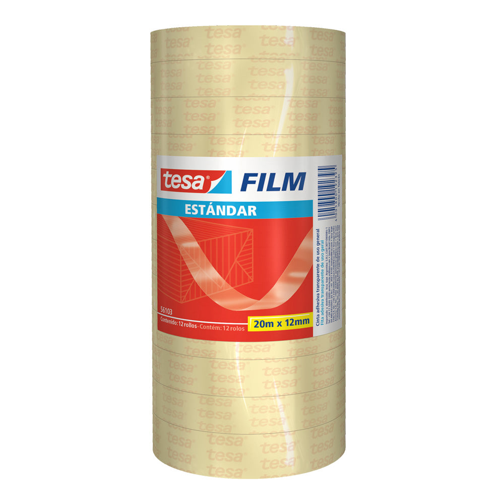 Cinta Pegante film transparente estandar 12x20 Tesa