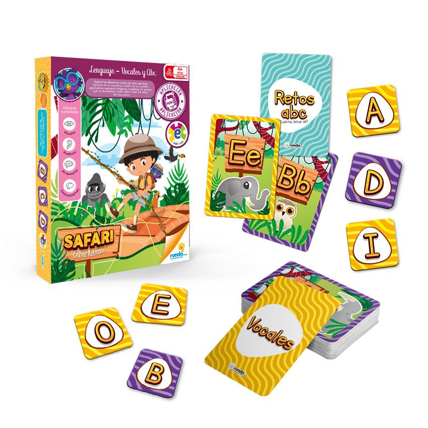 SAFARI ENTRE LETRAS - Lenguaje, Vocales y ABC - Juego Didáctico