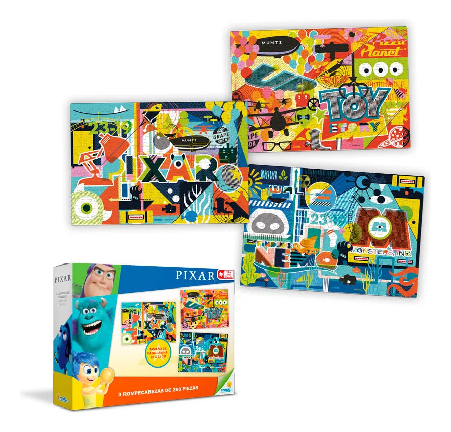 Rompecabezas PIXAR 3 x 250 - RONDA