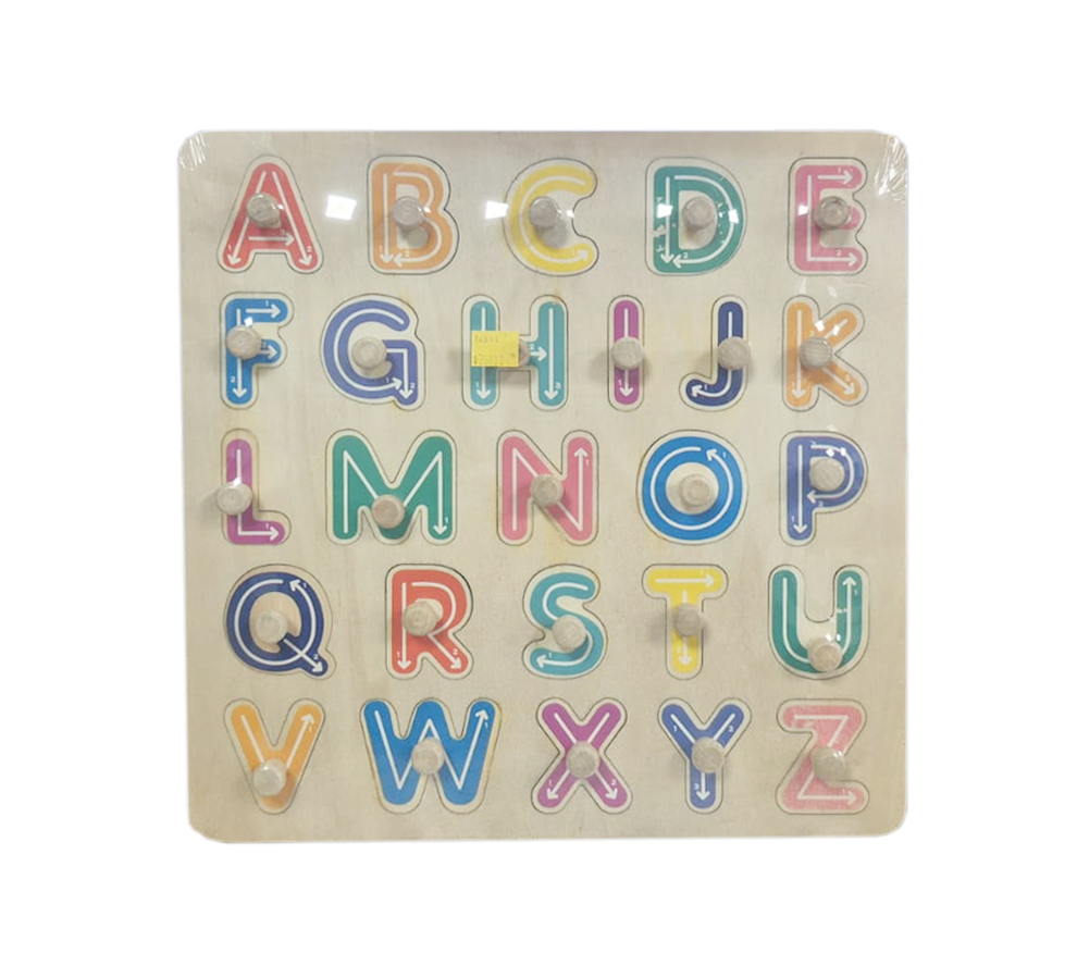 JUEGO DIDÁCTICO, ABCdario de madera para Encajar