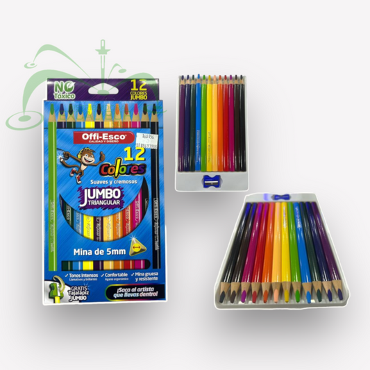 Colores Offi-Esco x 12 Unidades JUMBO