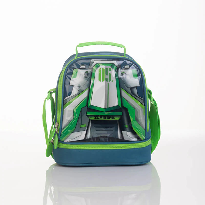 LONCHERA SCRIBE KIDS COHETE VERD.